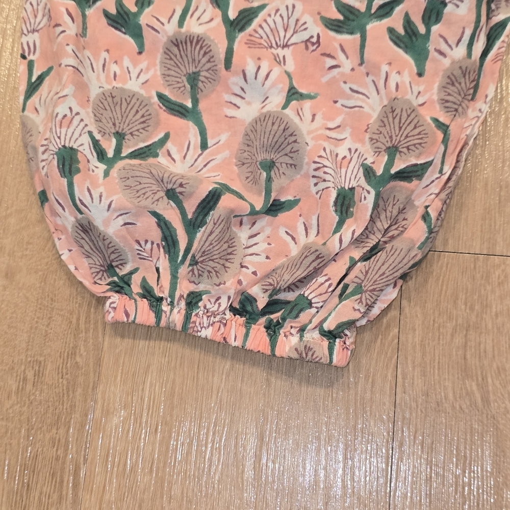 Aura Knit Two Piece Set, 10 Year, Tank Top And Pants, Pink Tropical Lounge Wear - Picture 4 of 10